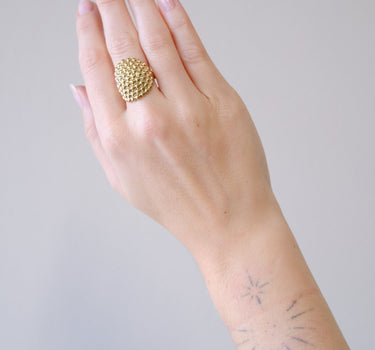 Dotted Statement Ring Goud - Things I Like Things I Love