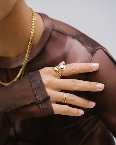 Double Ring Zirkonia Gold - Things I Like Things I Love