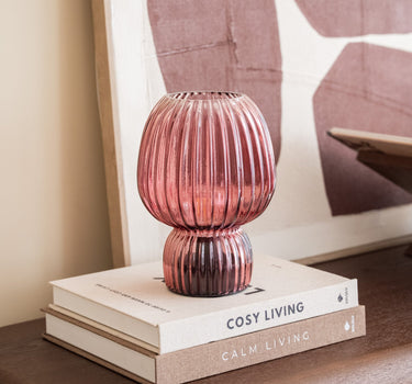 Draadloze Tafellamp Naja Glas Roze - Things I Like Things I Love