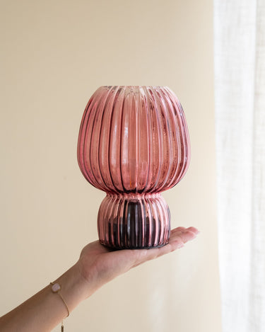 Draadloze Tafellamp Naja Glas Roze - Things I Like Things I Love