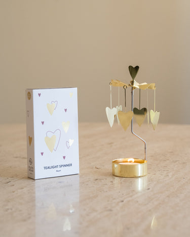 Draaiende Theelichthouder Hartjes - Things I Like Things I Love