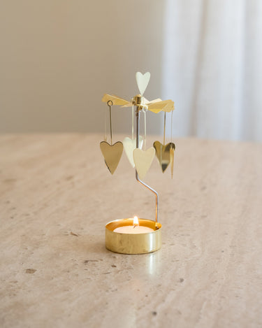 Draaiende Theelichthouder Hartjes - Things I Like Things I Love