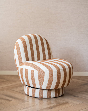 Draaifauteuil Gestreept Bruin - Things I Like Things I Love