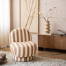 Draaifauteuil Gestreept Bruin - Things I Like Things I Love