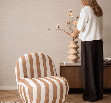 Draaifauteuil Gestreept Bruin - Things I Like Things I Love