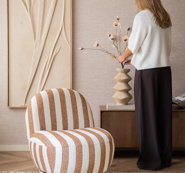 Draaifauteuil Gestreept Bruin - Things I Like Things I Love
