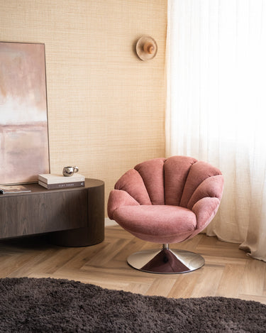 Draaifauteuil Venus Koraal Chroom - Things I Like Things I Love