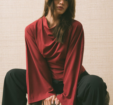 Drapy Top Bordeaux - Things I Like Things I Love