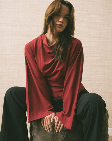 Drapy Top Bordeaux - Things I Like Things I Love