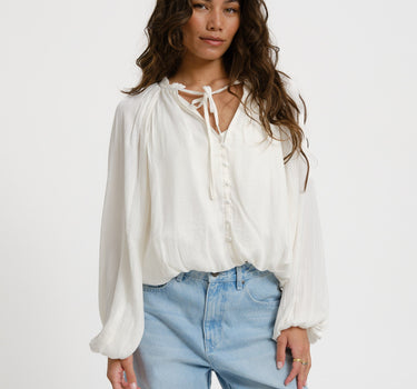 Drapy Top Ecru - Things I Like Things I Love
