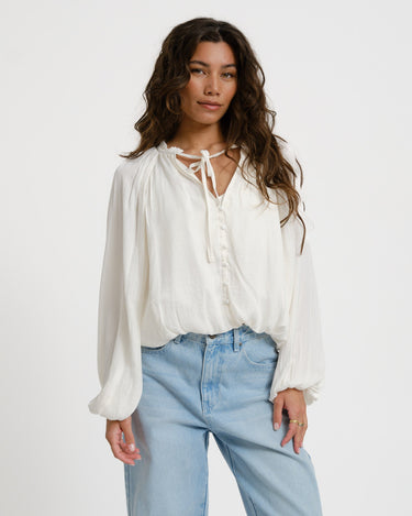 Drapy Top Ecru - Things I Like Things I Love