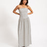 Dropped Waist Bandeau Dress Wit - Things I Like Things I Love