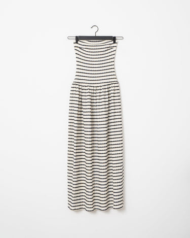 Dropped Waist Bandeau Dress Wit - Things I Like Things I Love