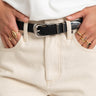 Dune Belt Silver Buckle Black - Things I Like Things I Love
