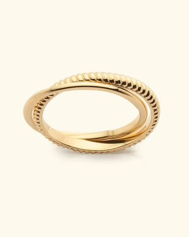 Duo Band Ring Gold - Things I Like Things I Love