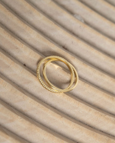 Duo Band Ring Gold - Things I Like Things I Love