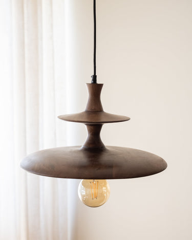 Dutchbone Hanglamp Cath Walnut - Things I Like Things I Love