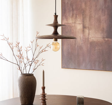 Dutchbone Hanglamp Cath Walnut - Things I Like Things I Love