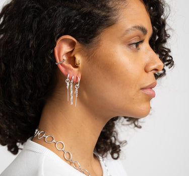 Earcuff Rounds Silver - Things I Like Things I Love