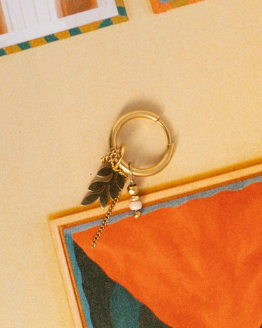 Earrings Chain Olivia Hoop Gold - Things I Like Things I Love