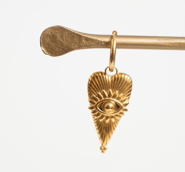 Earrings Eye Of Love Hoop Gold - Things I Like Things I Love