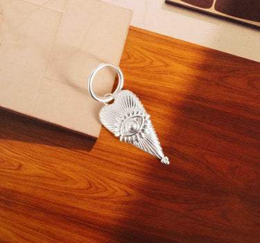 Earrings Eye Of Love Hoop Silver - Things I Like Things I Love