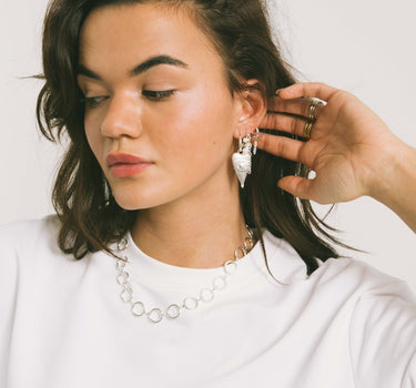 Earrings Eye Of Love Hoop Silver - Things I Like Things I Love