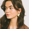 Earrings Golden Leaf Hoop Gold - Things I Like Things I Love