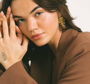 Earrings Greek Elegance Hoop Gold - Things I Like Things I Love