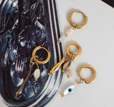 Earrings Ocean Terra Hoop Gold - Things I Like Things I Love