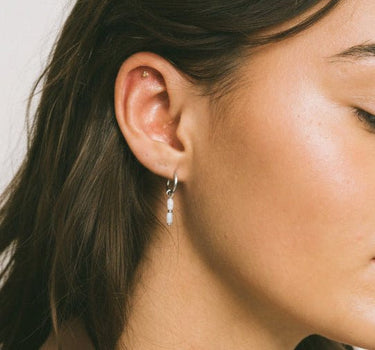 Earrings Ocean Terra Hoop Silver - Things I Like Things I Love