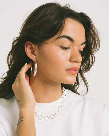 Earrings Sunlight Hoop Silver - Things I Like Things I Love