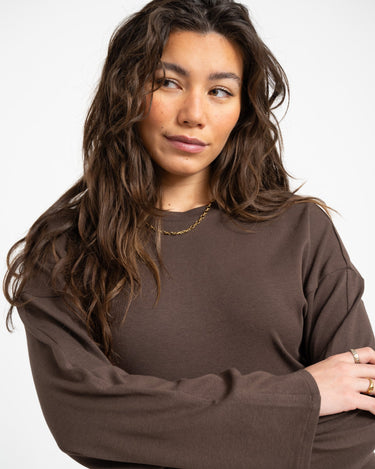 Eden Wide Sleeve Top Chocolate Brown - Things I Like Things I Love