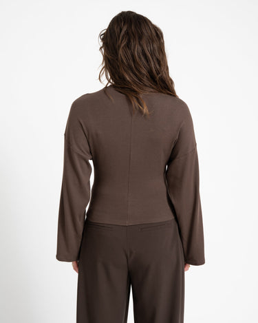 Eden Wide Sleeve Top Chocolate Brown - Things I Like Things I Love