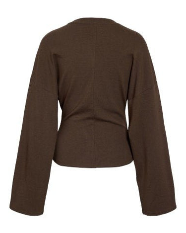 Eden Wide Sleeve Top Chocolate Brown - Things I Like Things I Love