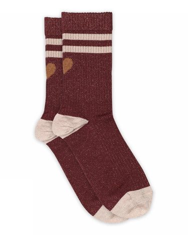 Elga Glitter Socks Wine Red - Things I Like Things I Love