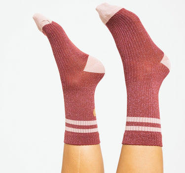 Elga Glitter Socks Wine Red - Things I Like Things I Love