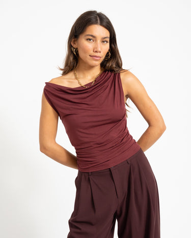 Elizabeth Drapy Top Bordeaux - Things I Like Things I Love