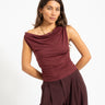 Elizabeth Drapy Top Bordeaux - Things I Like Things I Love