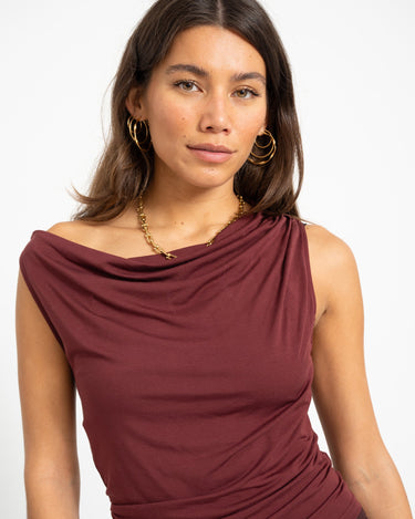Elizabeth Drapy Top Bordeaux - Things I Like Things I Love
