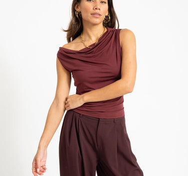 Elizabeth Drapy Top Bordeaux - Things I Like Things I Love