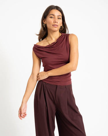 Elizabeth Drapy Top Bordeaux - Things I Like Things I Love