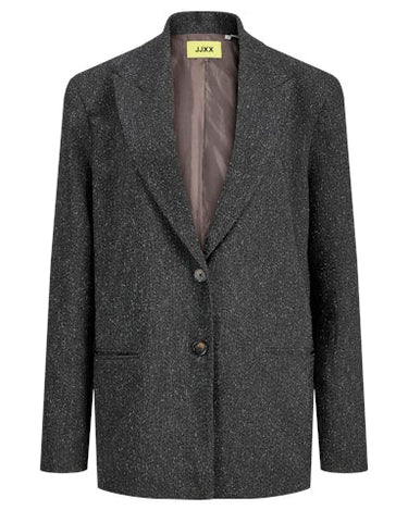 Ellis Structured Boyfriend Blazer Black Salt Pepper - Things I Like Things I Love