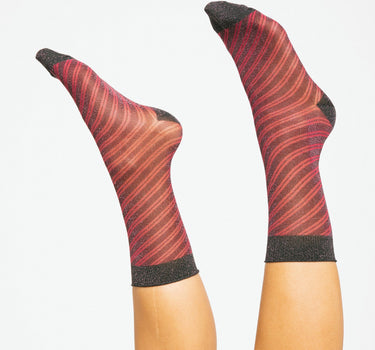 Else Glitter Socks Wine Red - Things I Like Things I Love