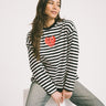 Ember Stripe Print Logo Shirt Black - Things I Like Things I Love