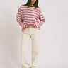 Ember Stripe Sweat Begonia Pink - Things I Like Things I Love