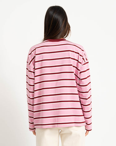 Ember Stripe Sweat Begonia Pink - Things I Like Things I Love