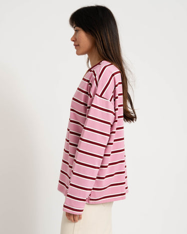 Ember Stripe Sweat Begonia Pink - Things I Like Things I Love