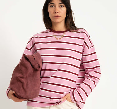 Ember Stripe Sweat Begonia Pink - Things I Like Things I Love