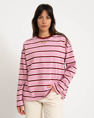 Ember Stripe Sweat Begonia Pink - Things I Like Things I Love